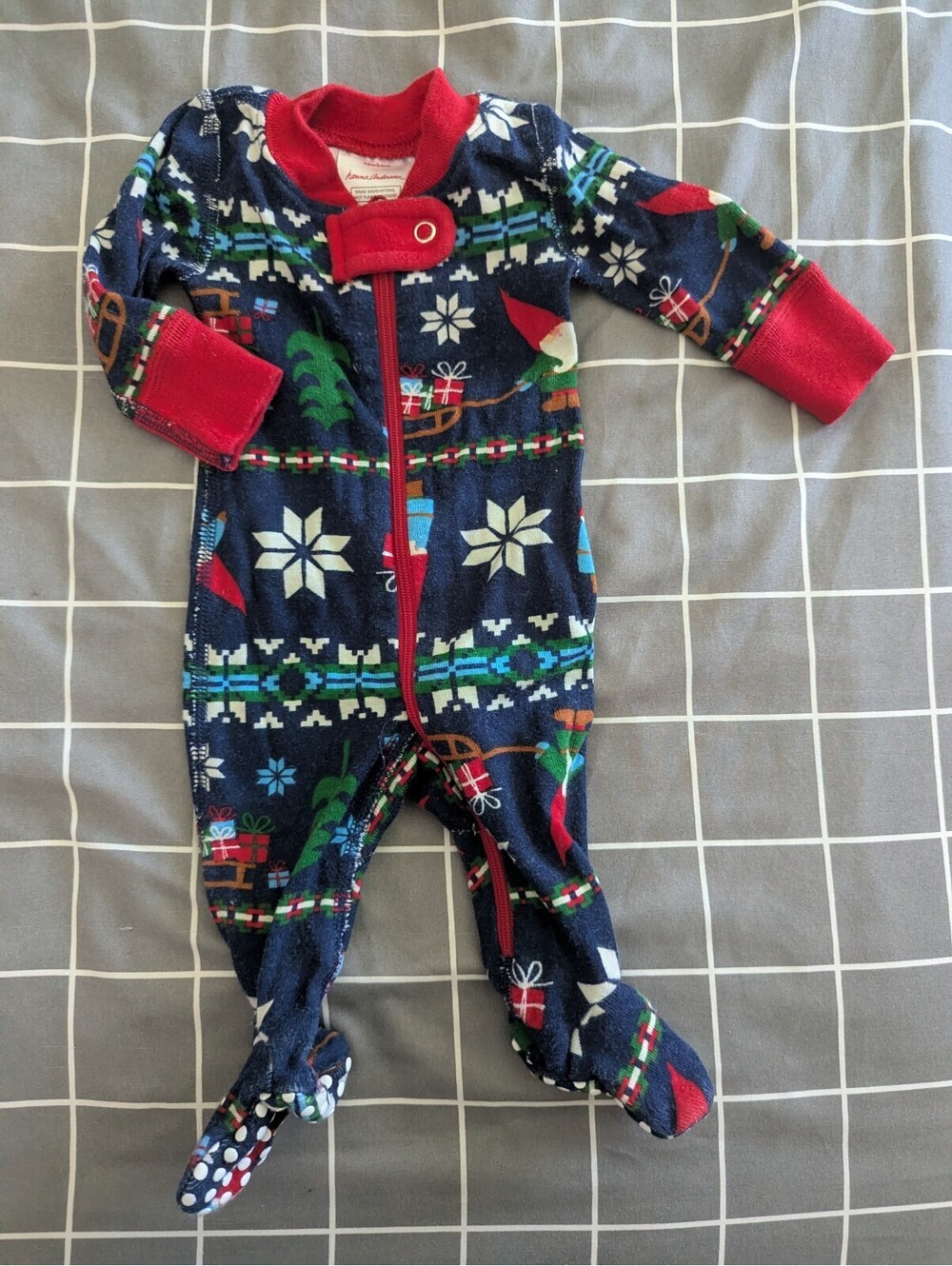 Hanna Andersson gnome sweet gnome Christmas footed sleeper
